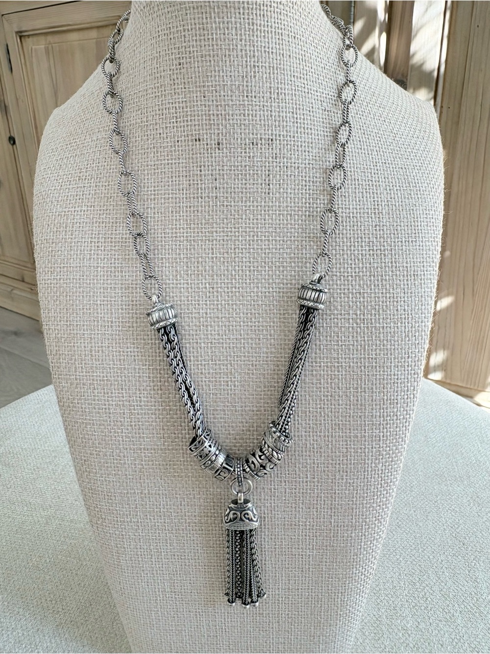 Silpada Gathered Tassel Sterling Silver Necklace, N2305, NWT